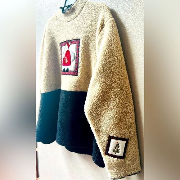CROFT & BARROW C& B SPORT PRIMITIVE HOLIDAY CHRISTMAS SHERPA PULLOVER SIZE 1X - Picture 5 of 9